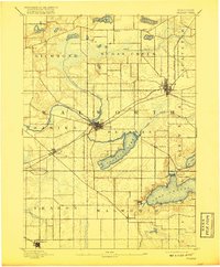 1893 Map of Delavan, 1917 Print