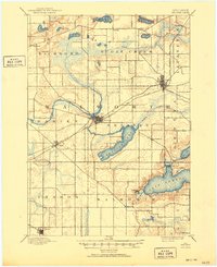 1893 Map of Delavan, 1950 Print