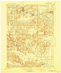1901 Map of Rock Springs, WI, 1929 Print
