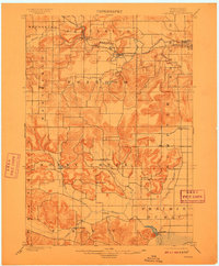 1901 Map of Rock Springs, WI, 1910 Print