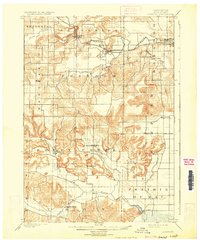 1901 Map of Rock Springs, WI, 1929 Print