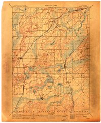 1906 Map of Eagle, WI, 1913 Print