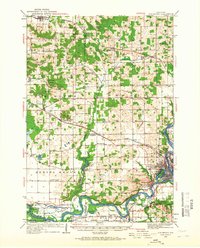 1934 Map of Elk Mound, 1966 Print
