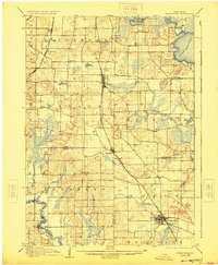 1906 Map of Evansville, WI, 1925 Print