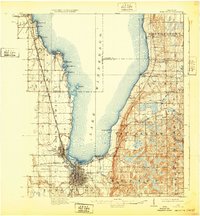 1910 Map of Fond du Lac, 1932 Print