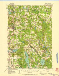 preview thumbnail of historical topo map of Frederic, WI in 1955