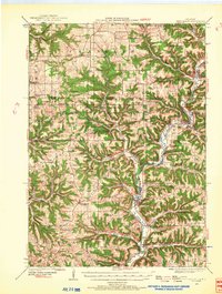 1924 Map of Gays Mills, 1957 Print