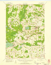 1956 Map of Krakow, WI, 1957 Print
