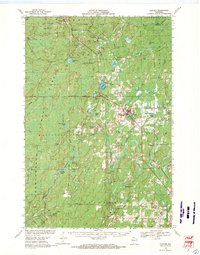 1968 Map of Glidden, WI, 1971 Print