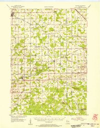 1954 Map of Granton, WI, 1956 Print