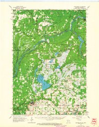 preview thumbnail of historical topo map of Grantsburg, Burnett County, WI in 1962