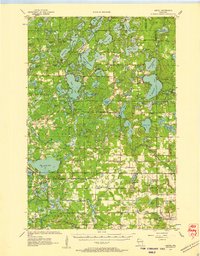 preview thumbnail of historical topo map of Burnett County, WI in 1955