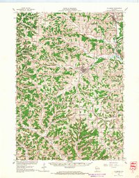 1966 Map of Hillsboro, WI, 1968 Print