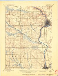 1891 Map of Janesville, 1956 Print