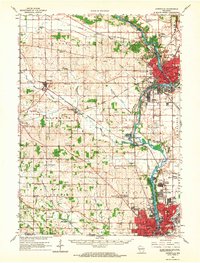 Download a high-resolution, GPS-compatible USGS topo map for Janesville, WI (1964 edition)