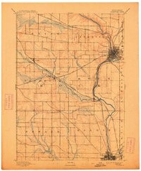 1893 Map of Janesville, WI, 1913 Print