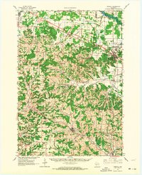 preview thumbnail of historical topo map of Kendall, WI in 1962