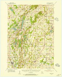 1955 Map of Kewaskum, 1957 Print