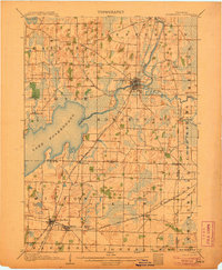 preview thumbnail of historical topo map of Jefferson County, WI in 1906