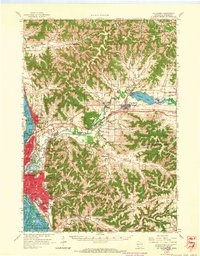 1963 Map of La Crosse, 1965 Print