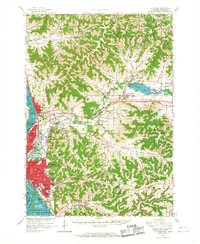 1963 Map of La Crosse, 1967 Print