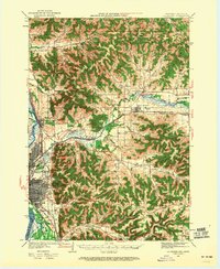 1927 Map of La Crosse, 1960 Print