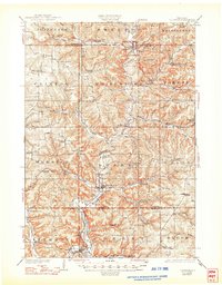 1926 Map of La Farge, WI, 1948 Print