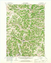 1965 Map of La Farge, WI, 1967 Print