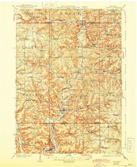 1926 Map of La Farge, 1944 Print