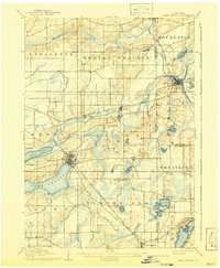 1906 Map of Lake Geneva, WI, 1941 Print