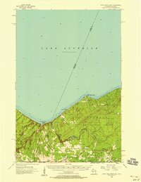 Download a high-resolution, GPS-compatible USGS topo map for Little Girls Point, WI (1958 edition)