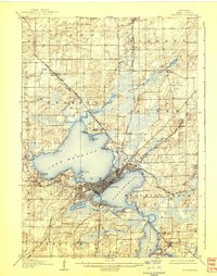1906 Map of Madison, 1938 Print