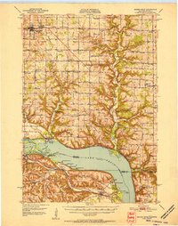 1950 Map of Maiden Rock, 1952 Print