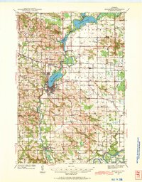 1940 Map of Menomonie, 1969 Print