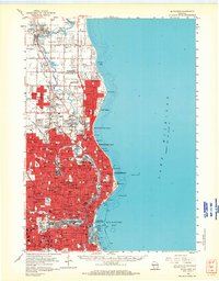 Download a high-resolution, GPS-compatible USGS topo map for Milwaukee, WI (1966 edition)
