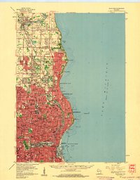 Download a high-resolution, GPS-compatible USGS topo map for Milwaukee, WI (1960 edition)