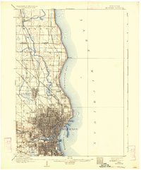 1906 Map of Milwaukee, 1934 Print