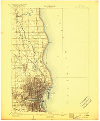1906 Map of Milwaukee, 1918 Print