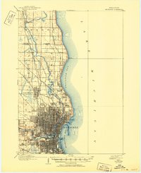 1906 Map of Milwaukee, 1950 Print