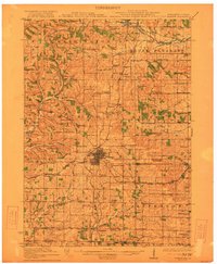 preview thumbnail of historical topo map of Monroe, WI in 1922