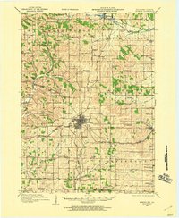 1920 Map of Monroe, WI, 1960 Print