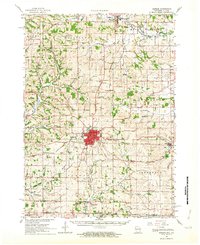 1962 Map of Monroe, WI, 1964 Print