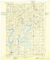 1901 Map of Muskego, 1932 Print