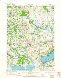 1963 Map of Neshkoro, WI, 1964 Print