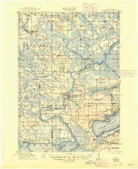 1918 Map of Neshkoro, WI, 1948 Print
