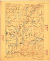 1892 Map of Oconomowoc, 1907 Print