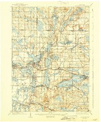 1909 Map of Oconomowoc, 1943 Print