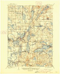 1909 Map of Oconomowoc, 1947 Print