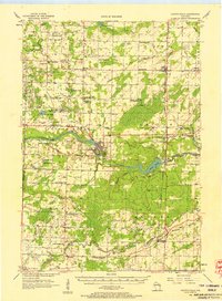 1956 Map of Abrams, WI, 1958 Print