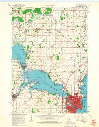 1961 Map of Oshkosh, 1963 Print